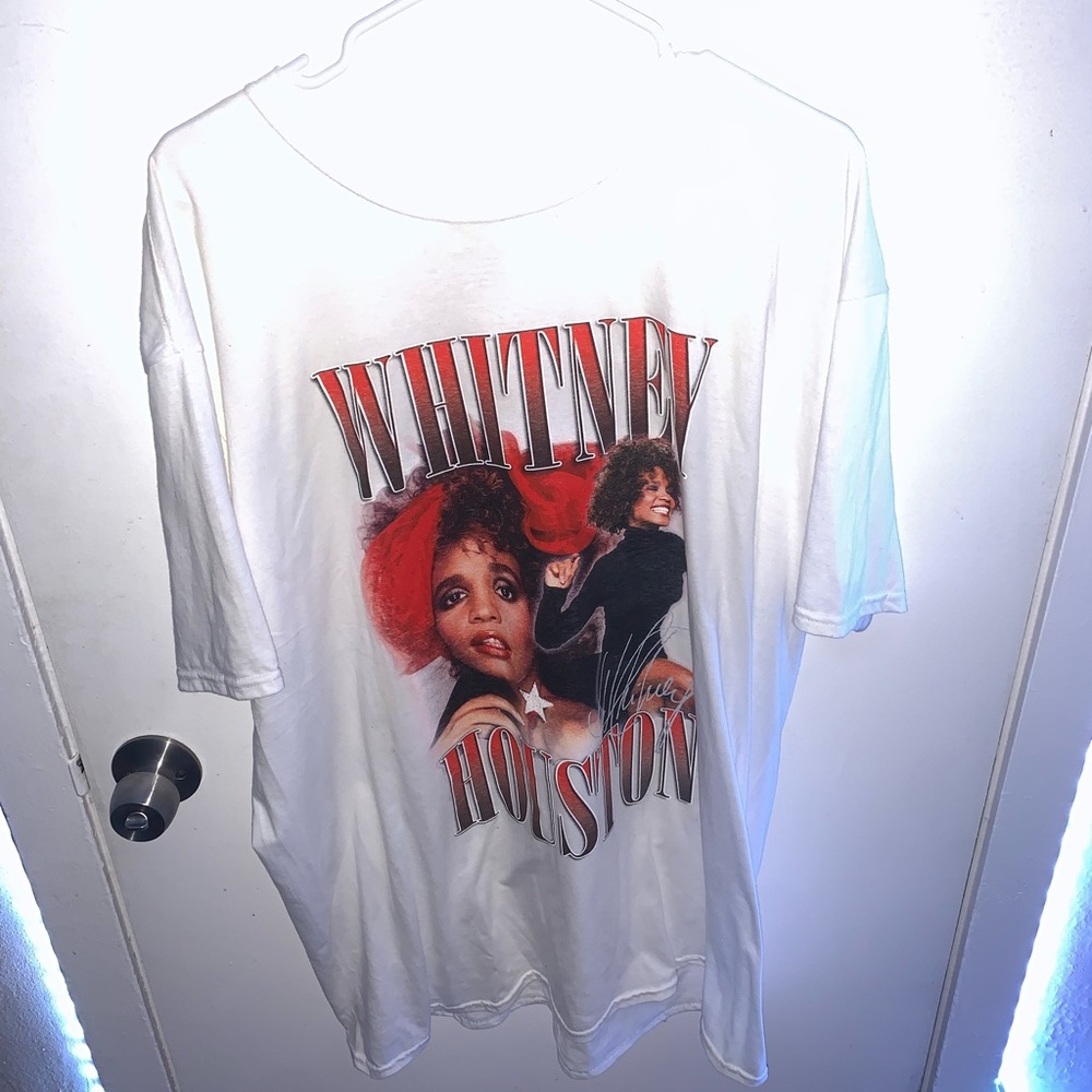 Vintage Whitney Houston white tee